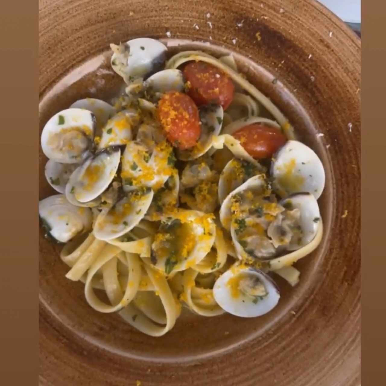 Fetuccini Vongole e Bottarga