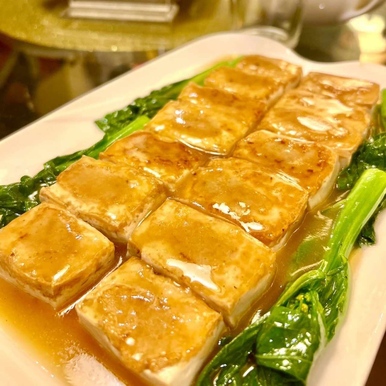Tofu Relleno de Cerdo a la Plancha
