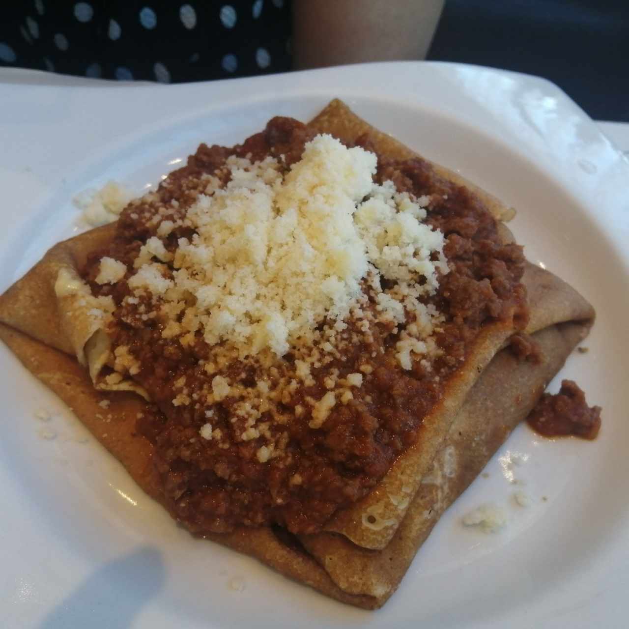 Crepes boloñesa