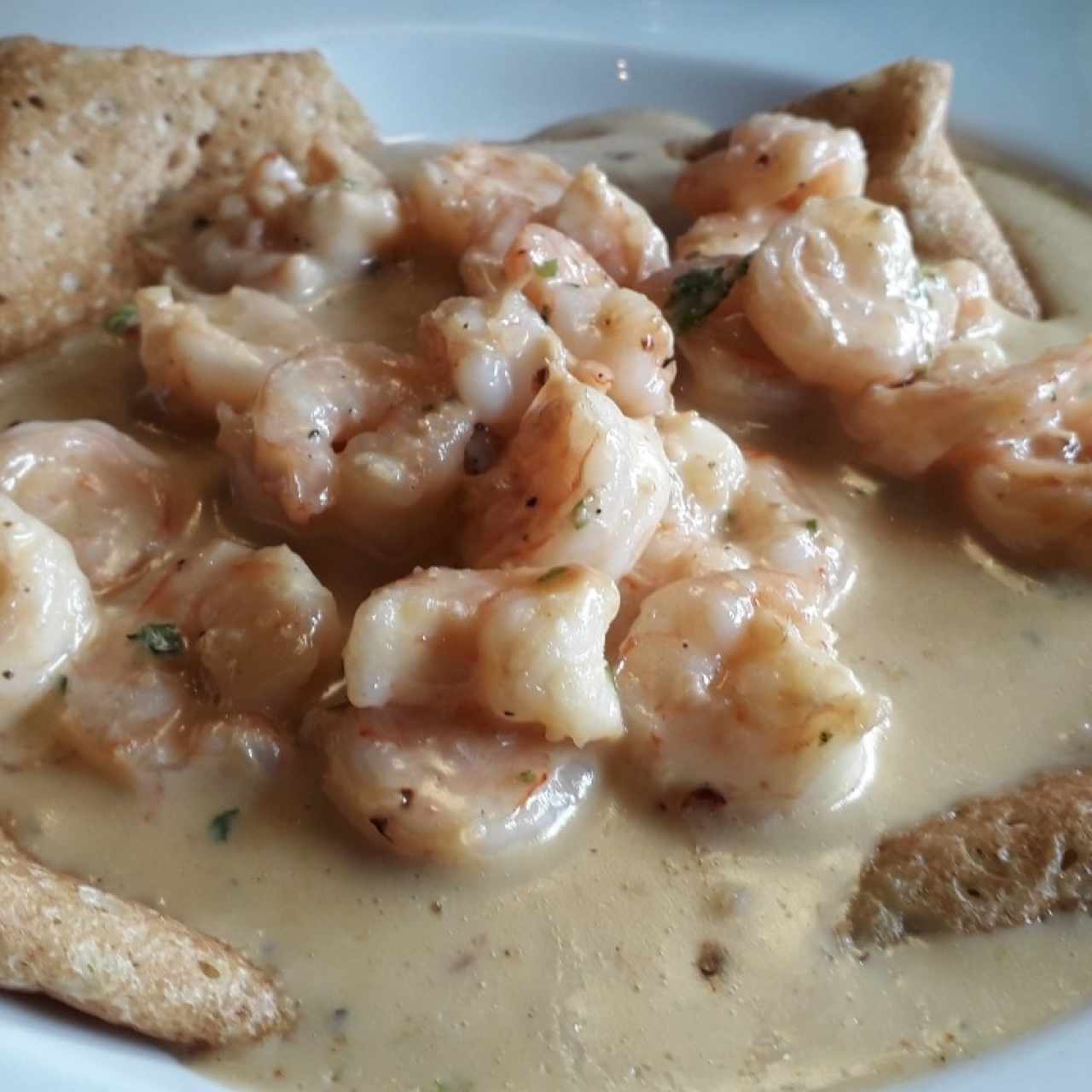 crepe camarones al ajillo
