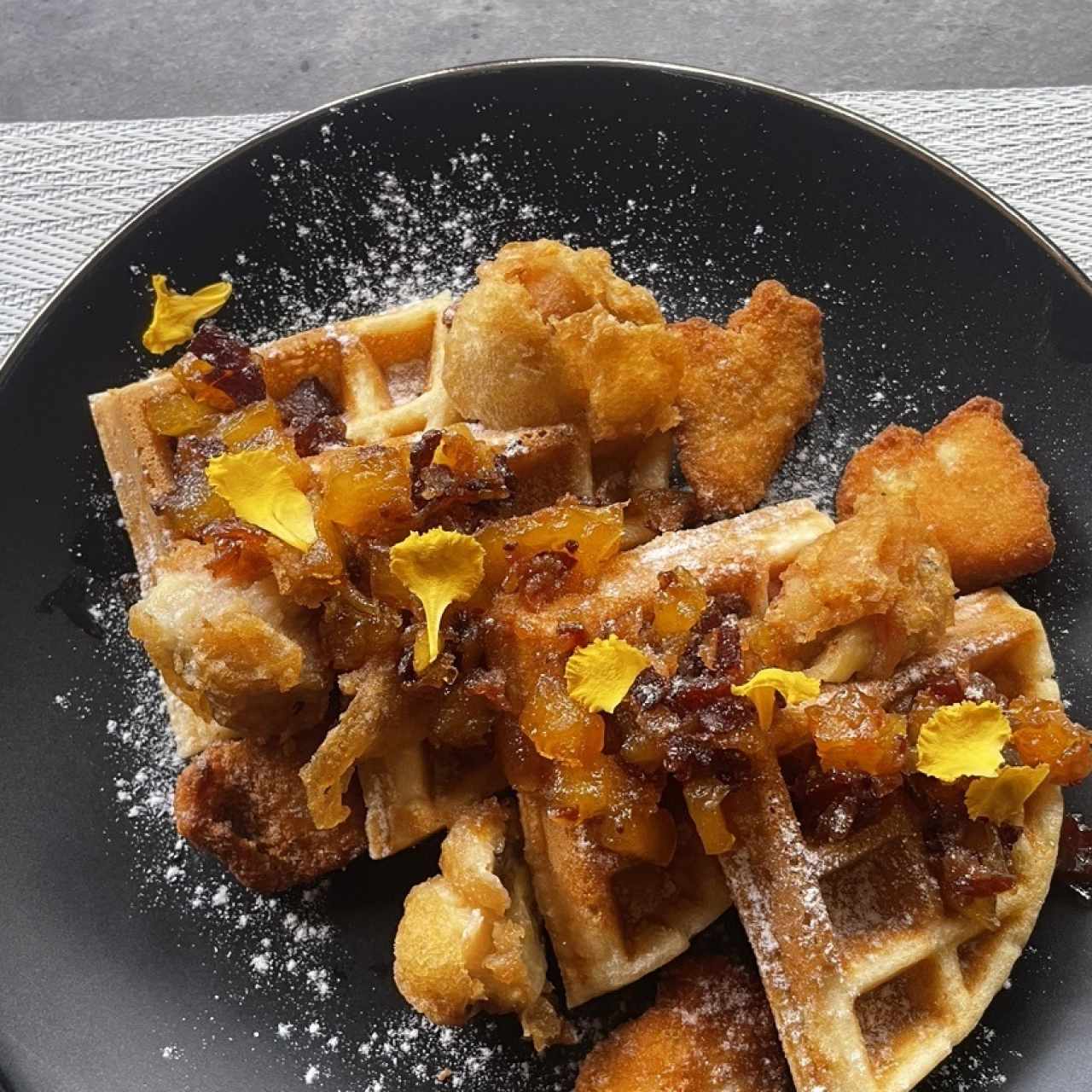 Chicken and waffles