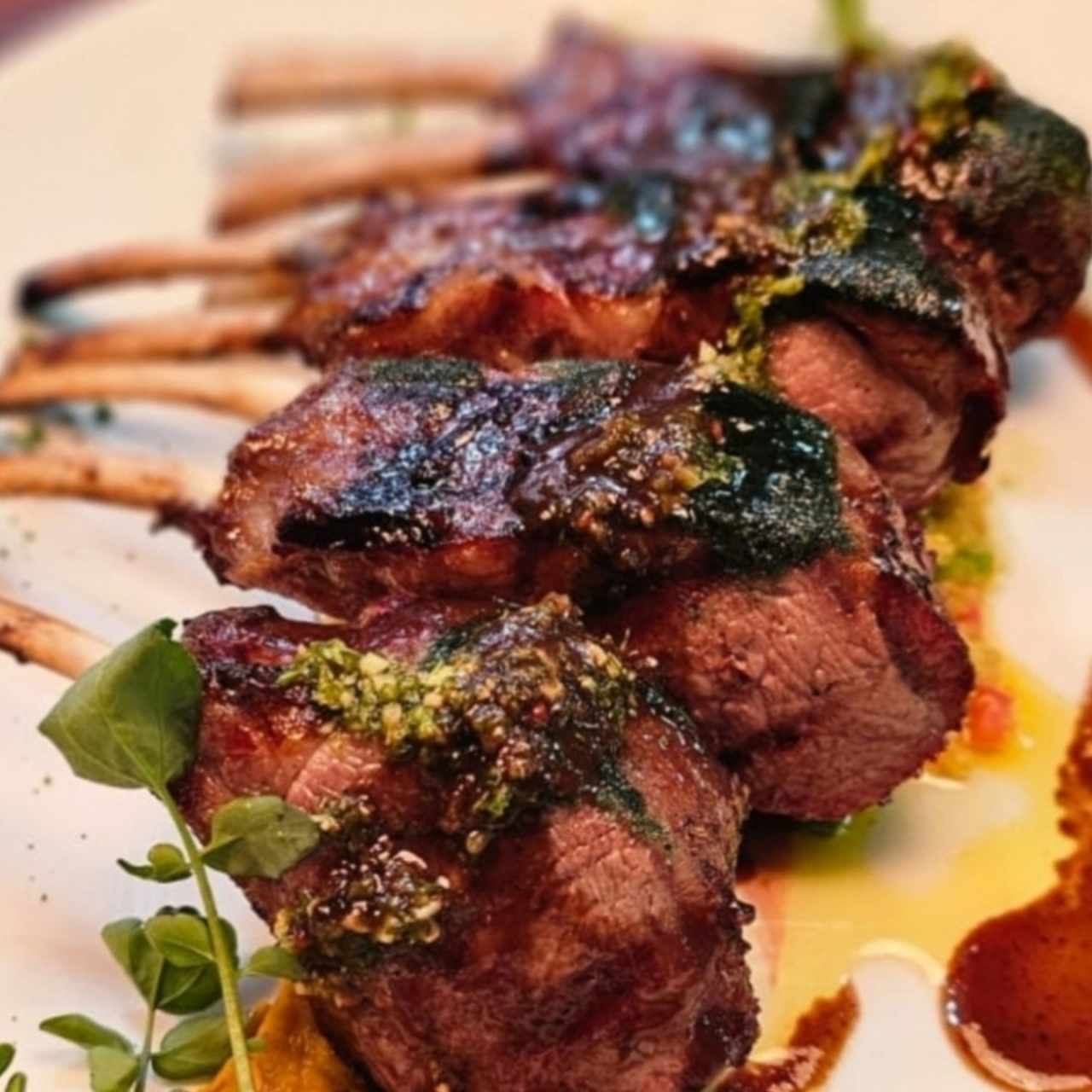 Lamb rack a la brasa 