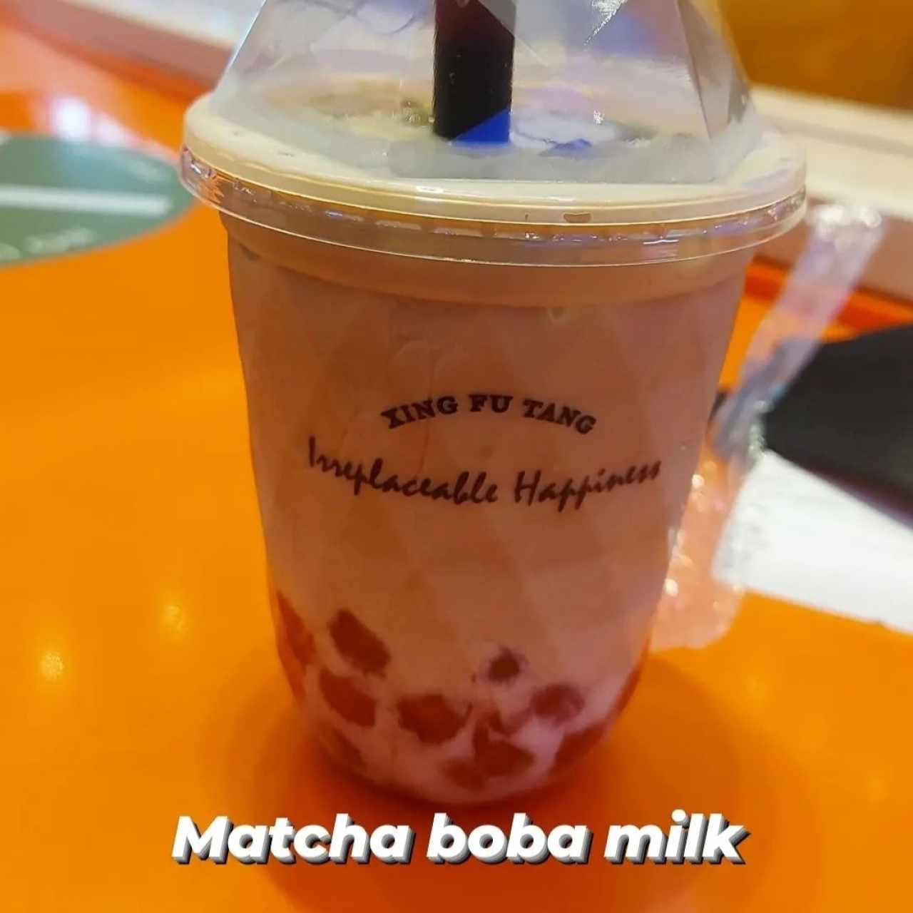 Matcha boba milk