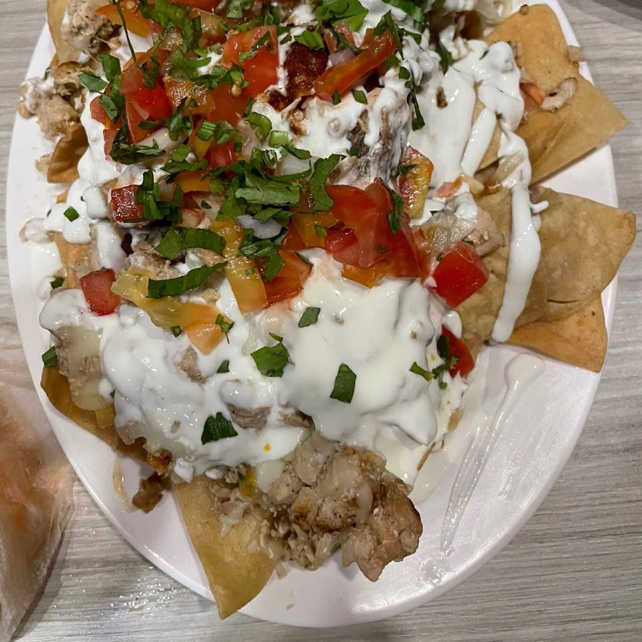 Nachos de pollo 