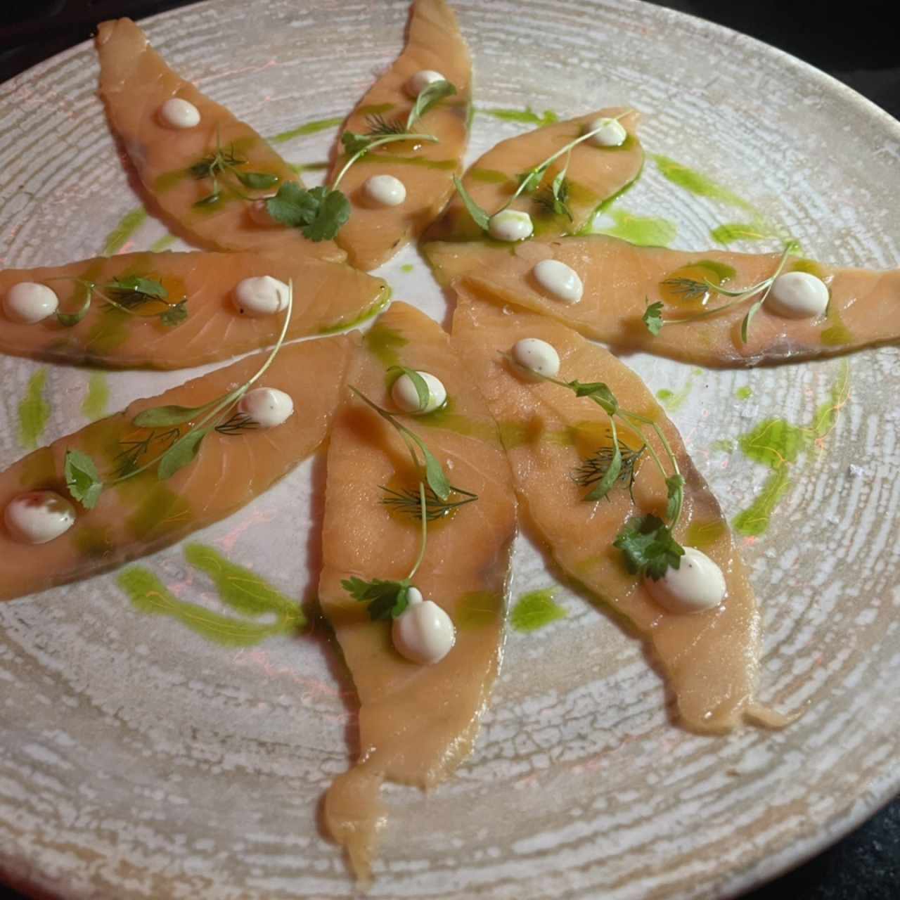 Carpaccio de Salmón ahumado