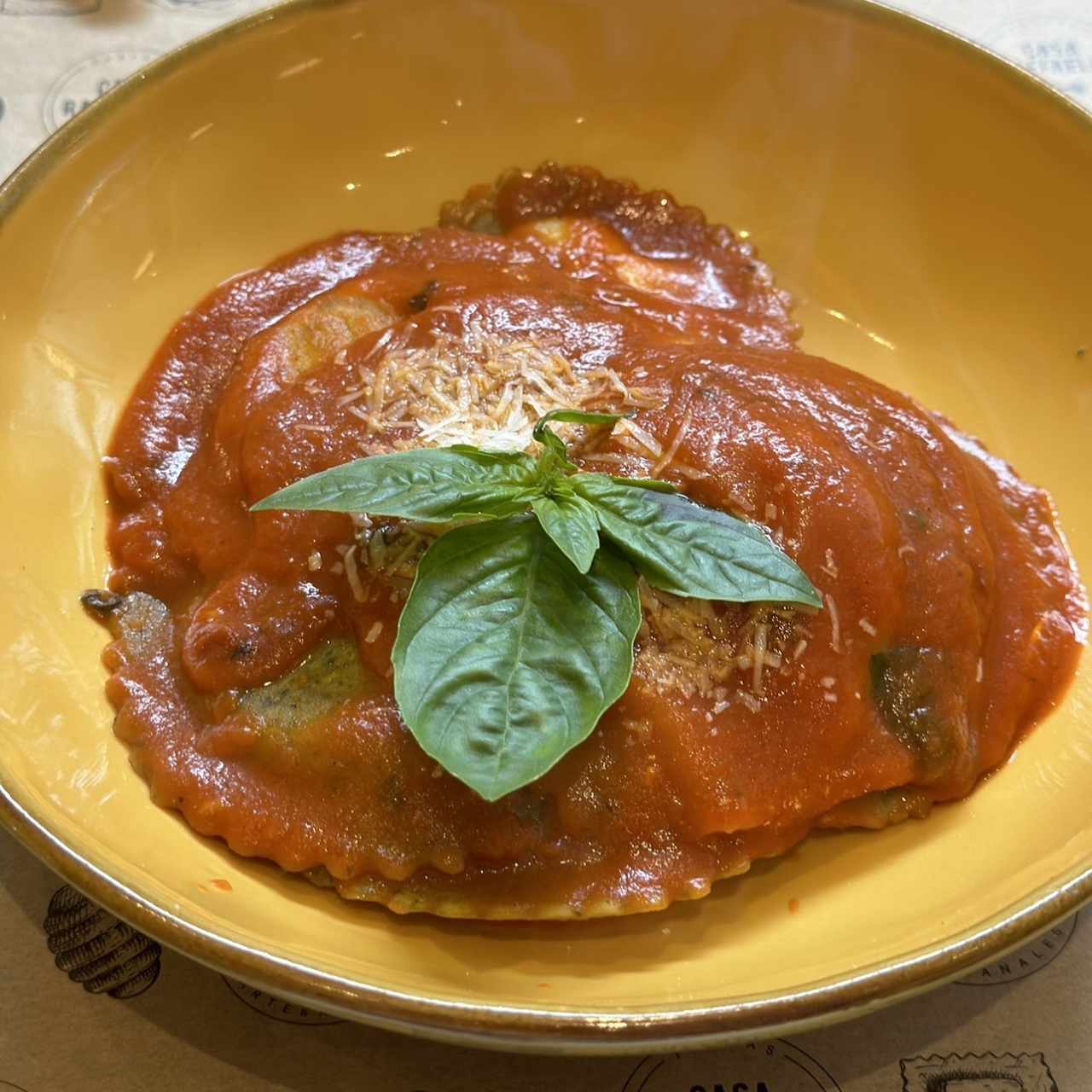 Ravioli de ricotta y espinaca 