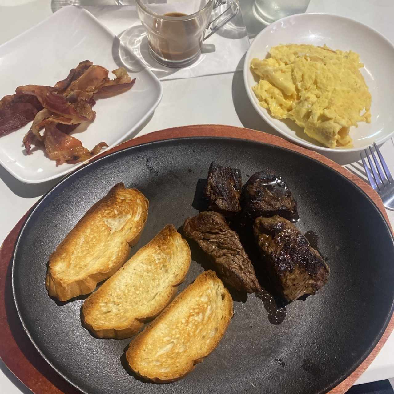 Steak and eggs