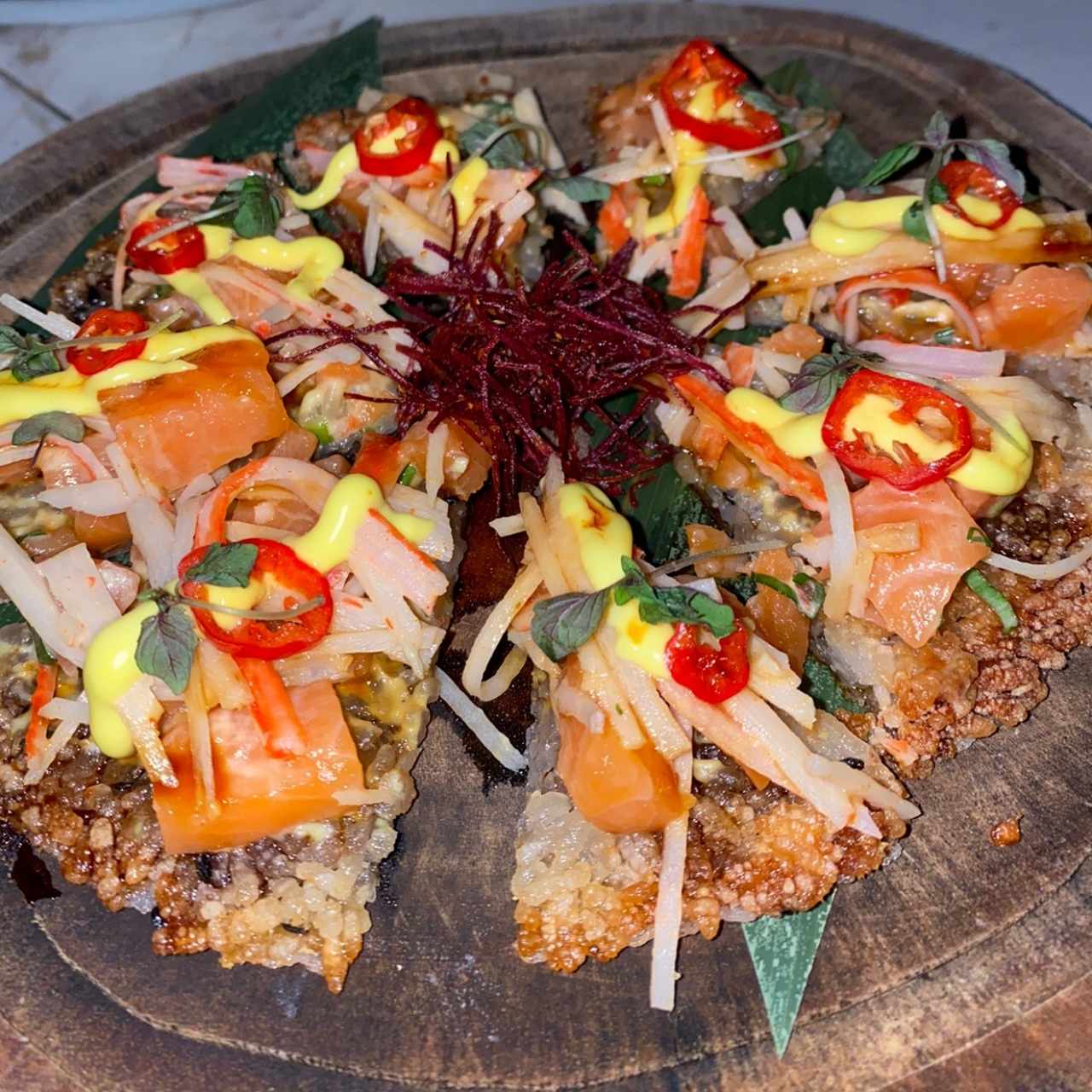 Sushi pizza 