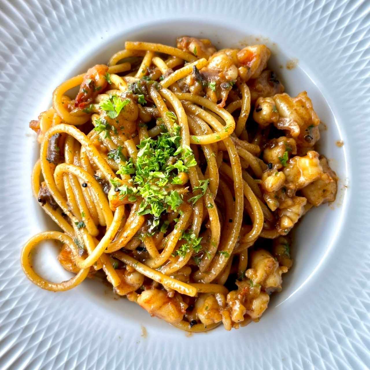 Spaghetti al gambero trufado - 10/10 🍤