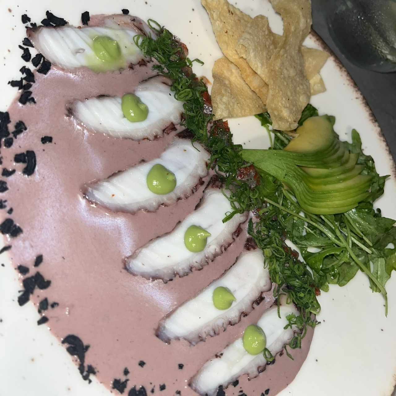 Tiradito de Pulpo al Olivo