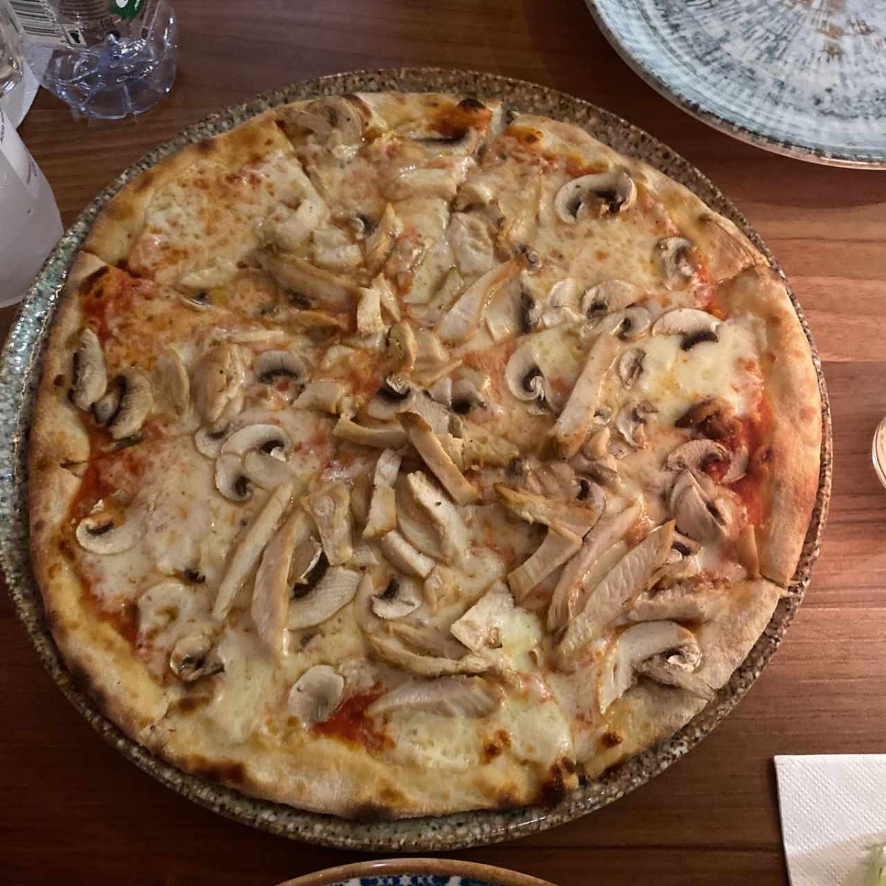 Pizza Pollo y Hongos