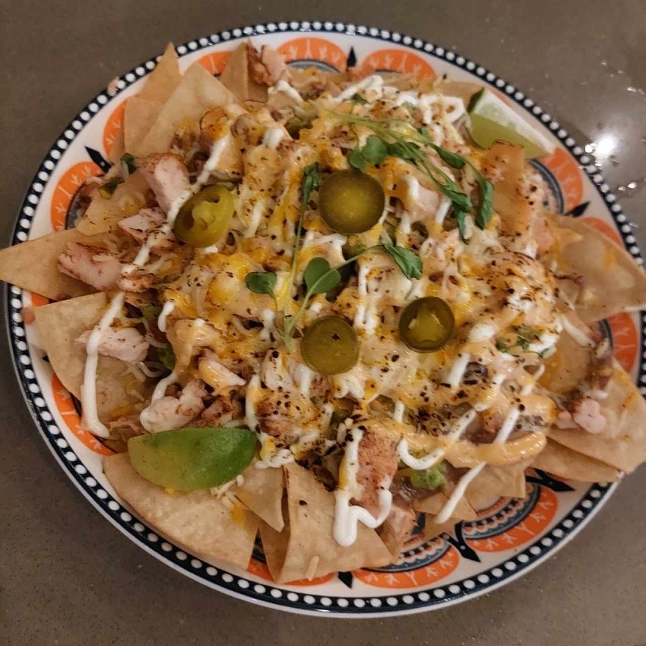 nachos de pollo