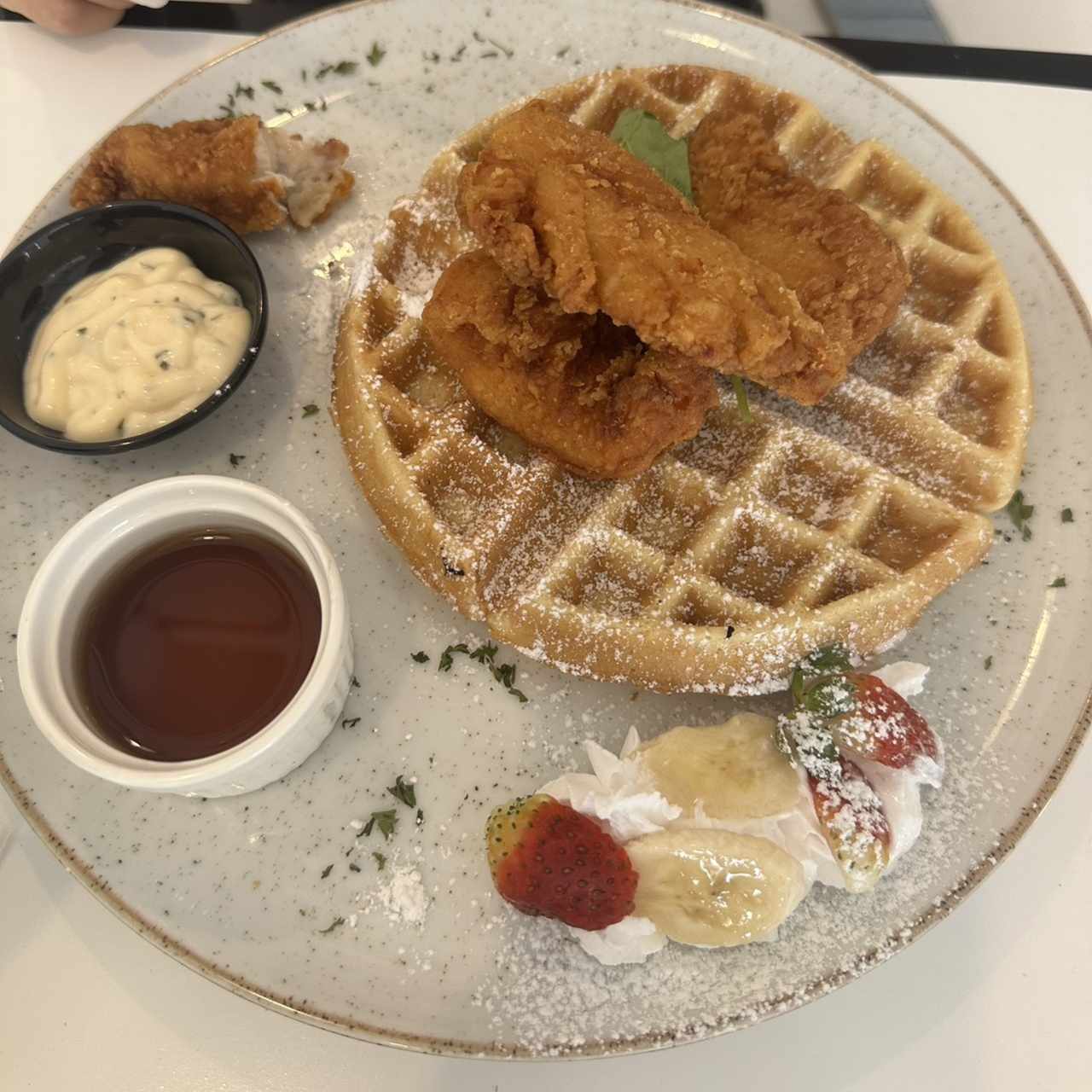 Chicken and waffles