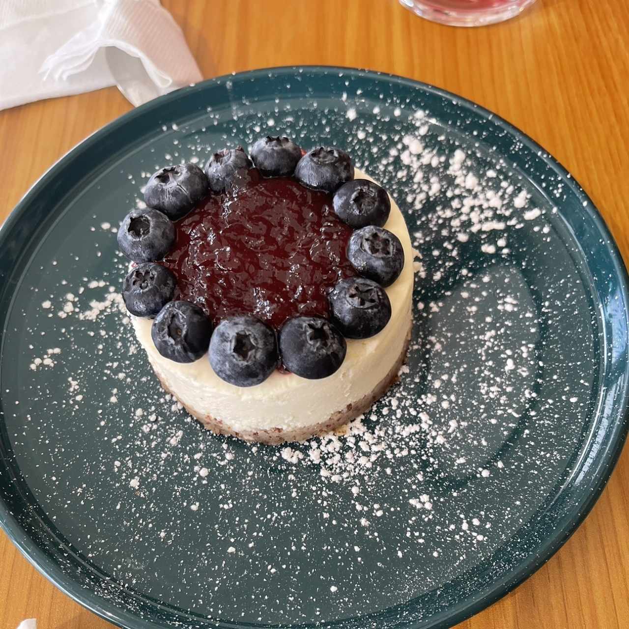 Cheesecake keto con blueberry
