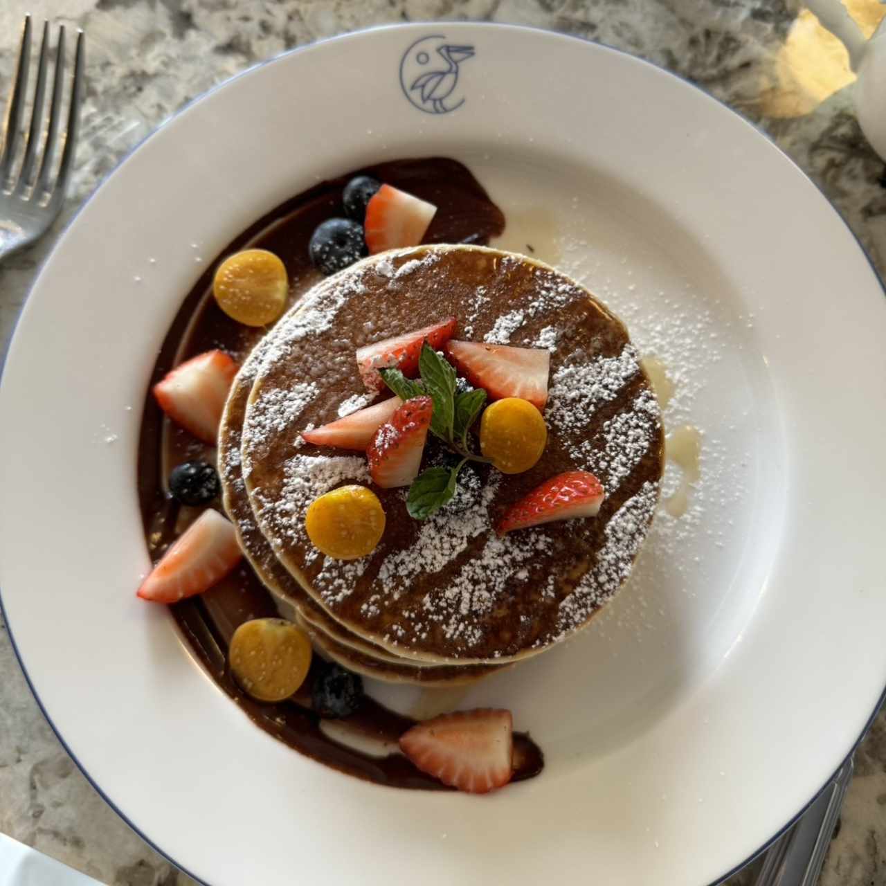 Pancakes de buttermilk,frutos rojos,sirope de maple