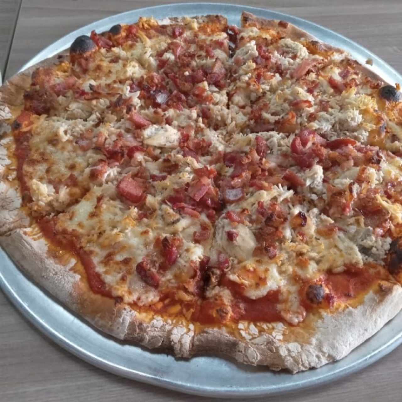 pizza pollo bacon regular