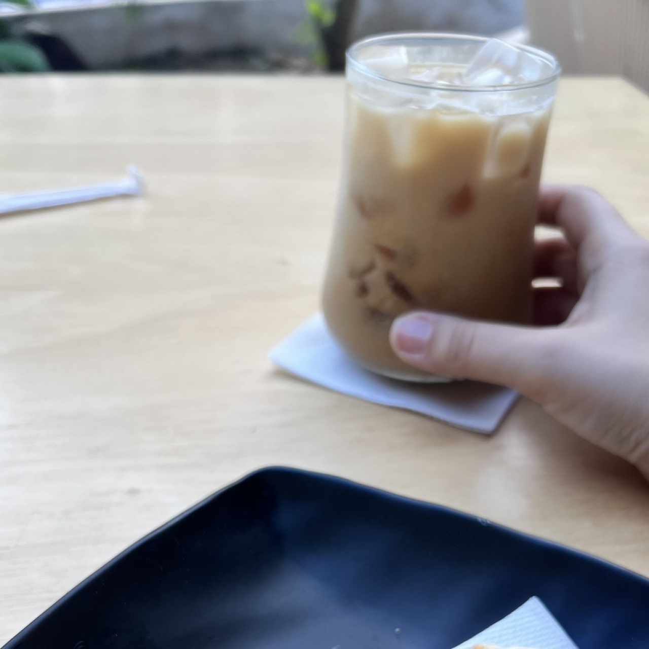 Iced latte con leche de almendras