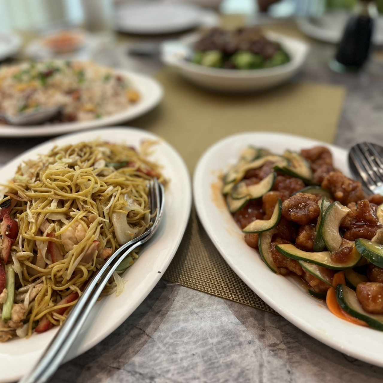 Arroz frito YoungChow - Chow Mein - Pescado Agridulce - Carne con Brocoli