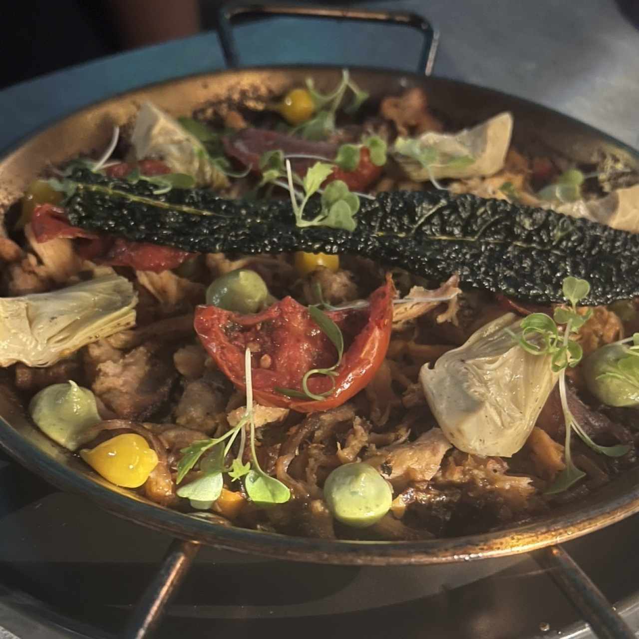 Paella de conejo