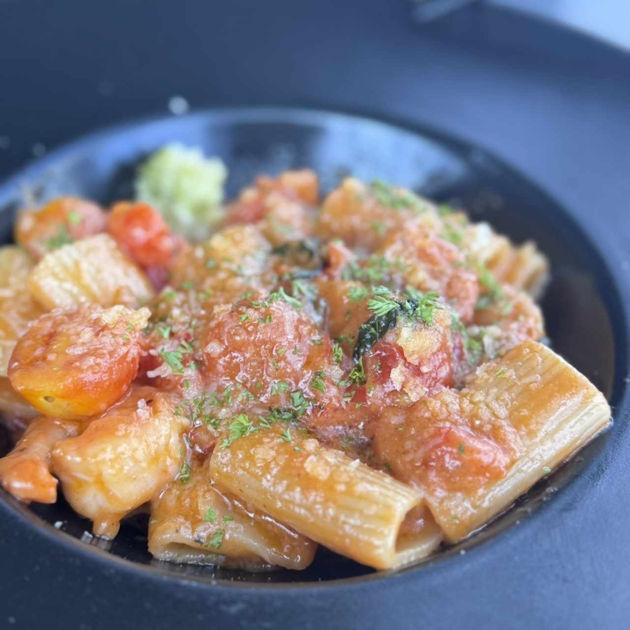 Pastas - Rigatoni con Camarón