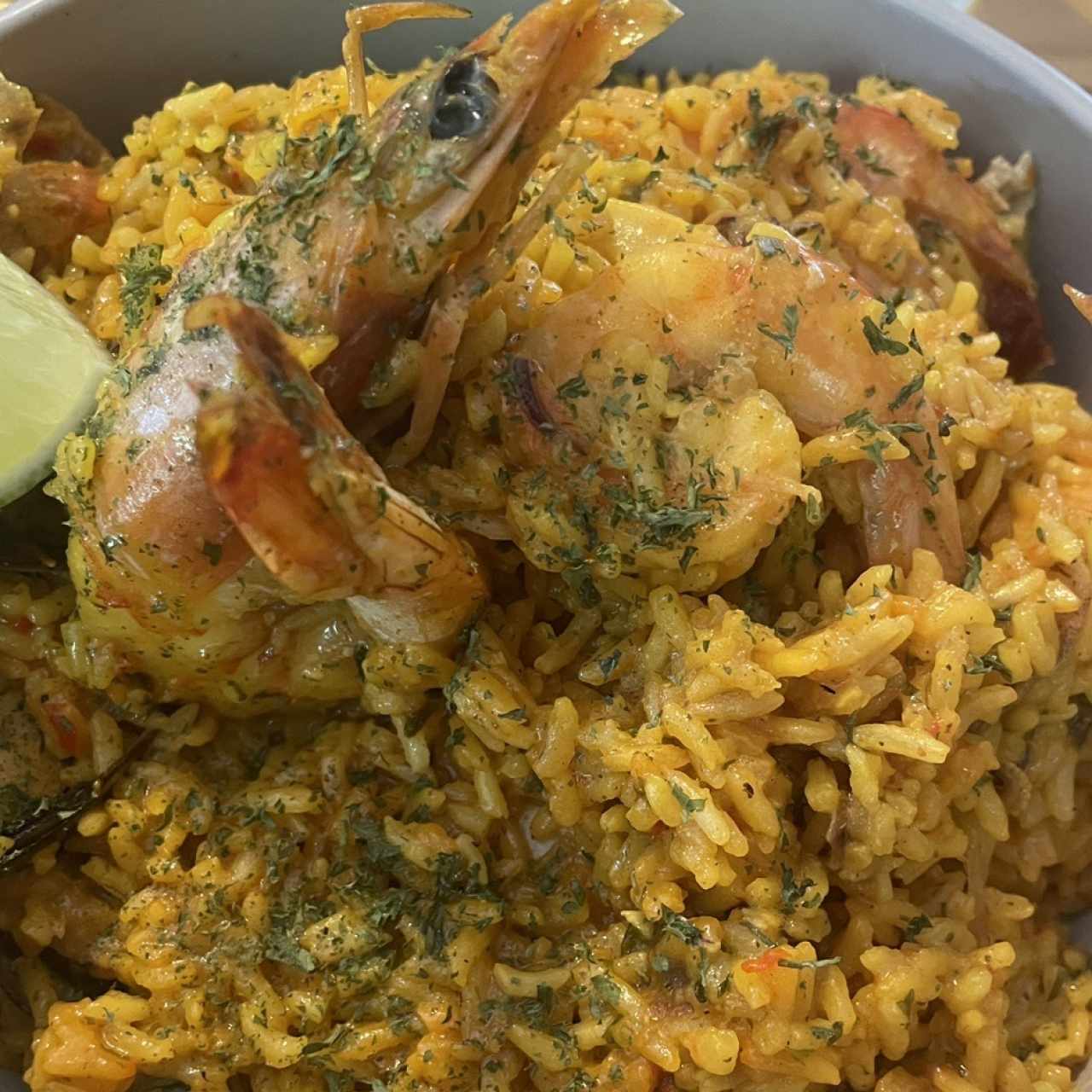 Platos Fuertes - Arroz con Mariscos