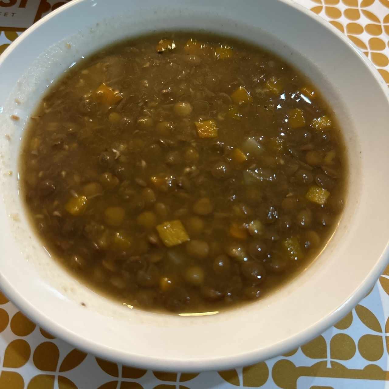 Sopa de lentejas 