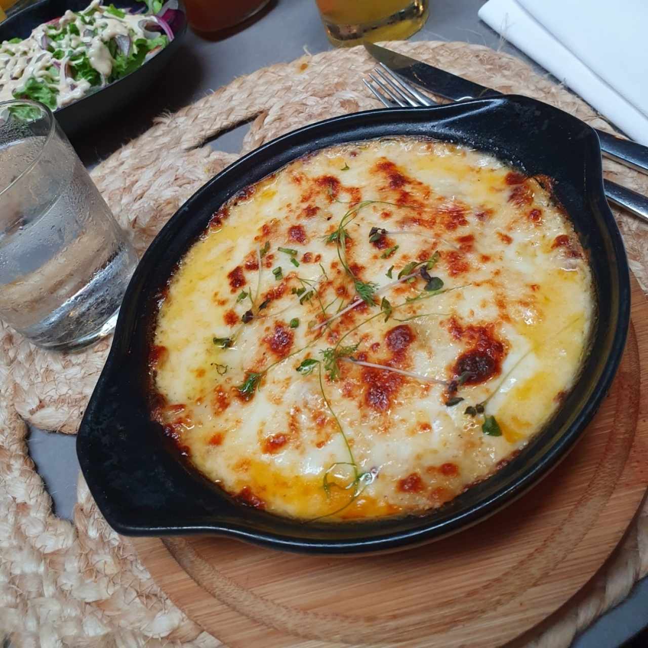 Canelones de chorizo tableño gratinados