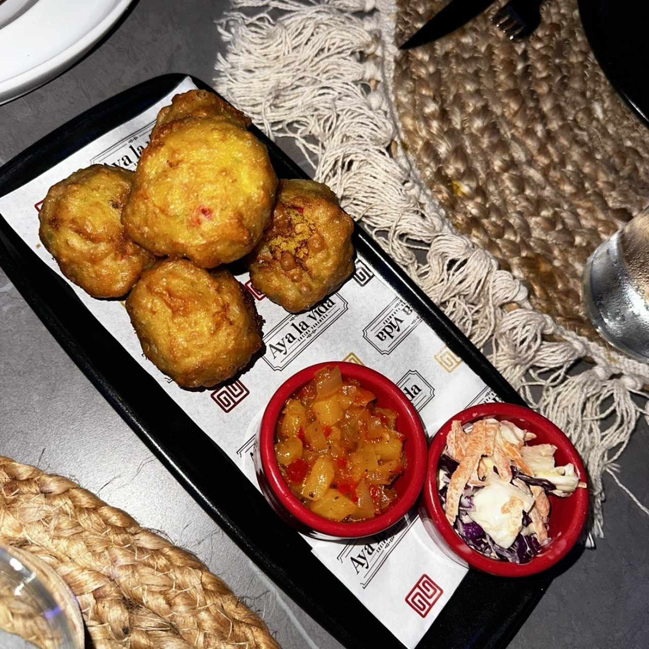 Bacalao en tempura de curry y coco Wapin Colón"