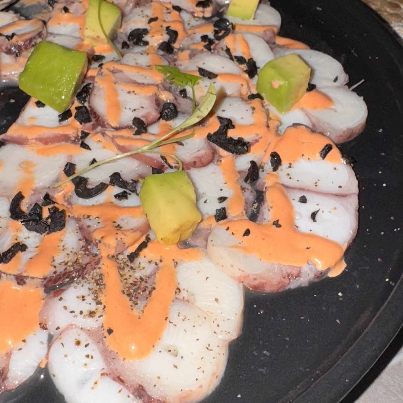 Tiradito de Pulpo Con ponchera (GF)