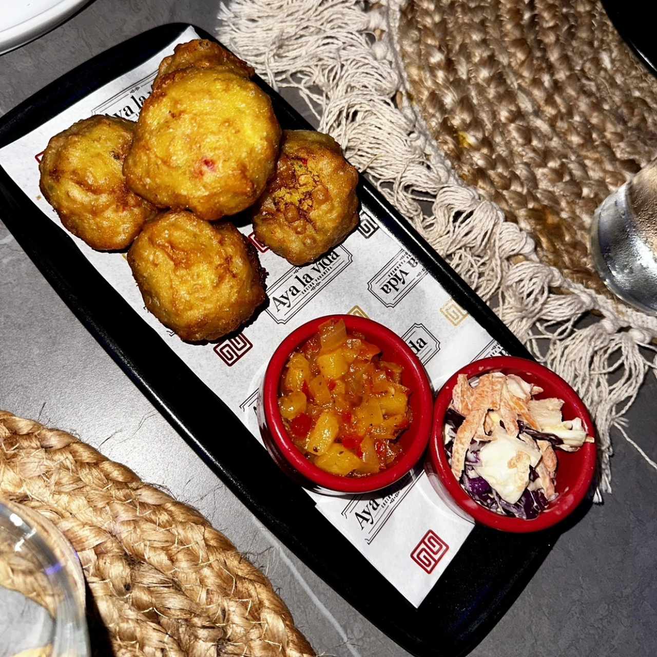 Bacalao en tempura de curry y coco Wapin Colón"