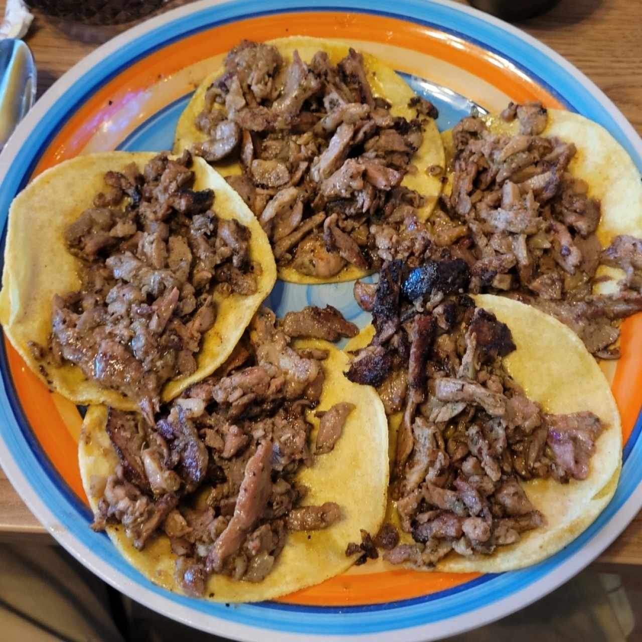 ORDEN DE 5 TACOS muy salado