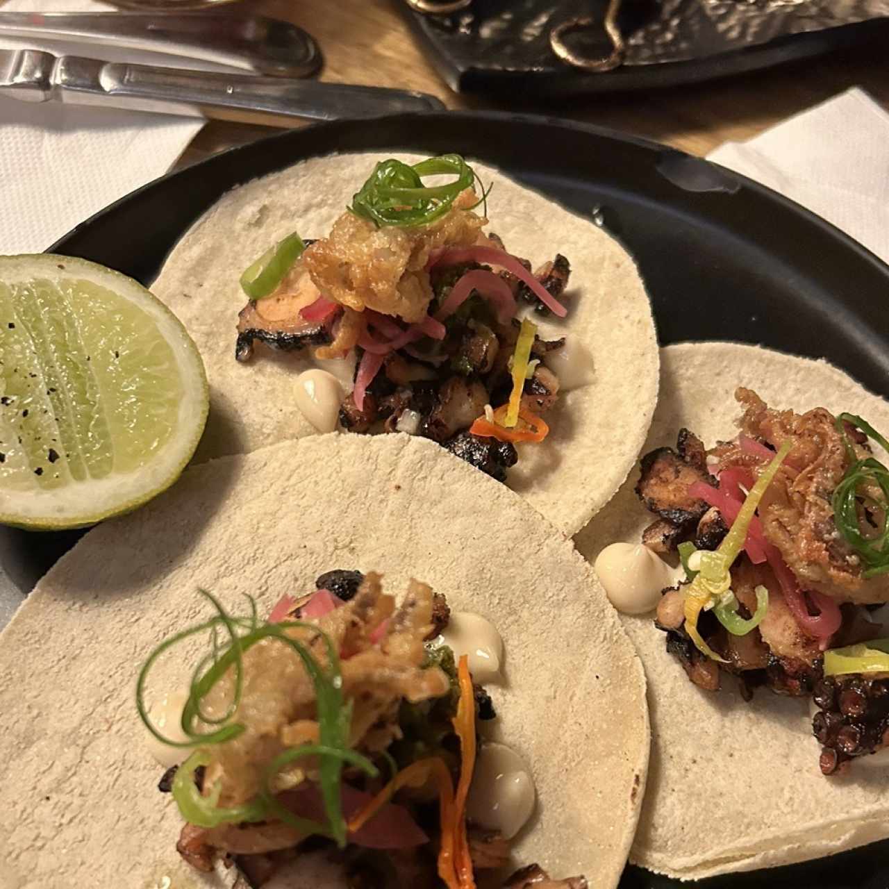 LOS TACOS DE PULPO