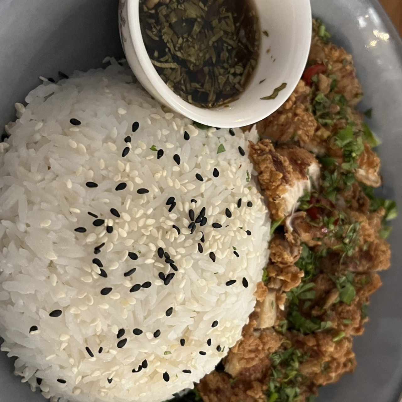 Thai chicken con arroz
