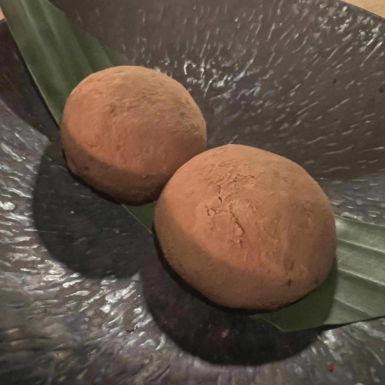 Mochi con cacao y café