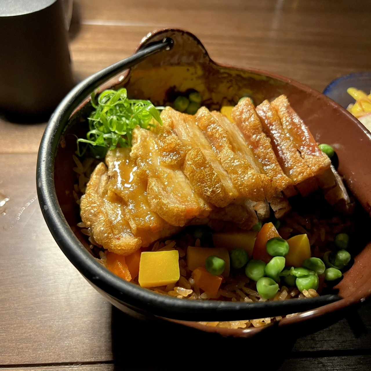 Arroz Panceta - Pork belly, arroz a la peruana