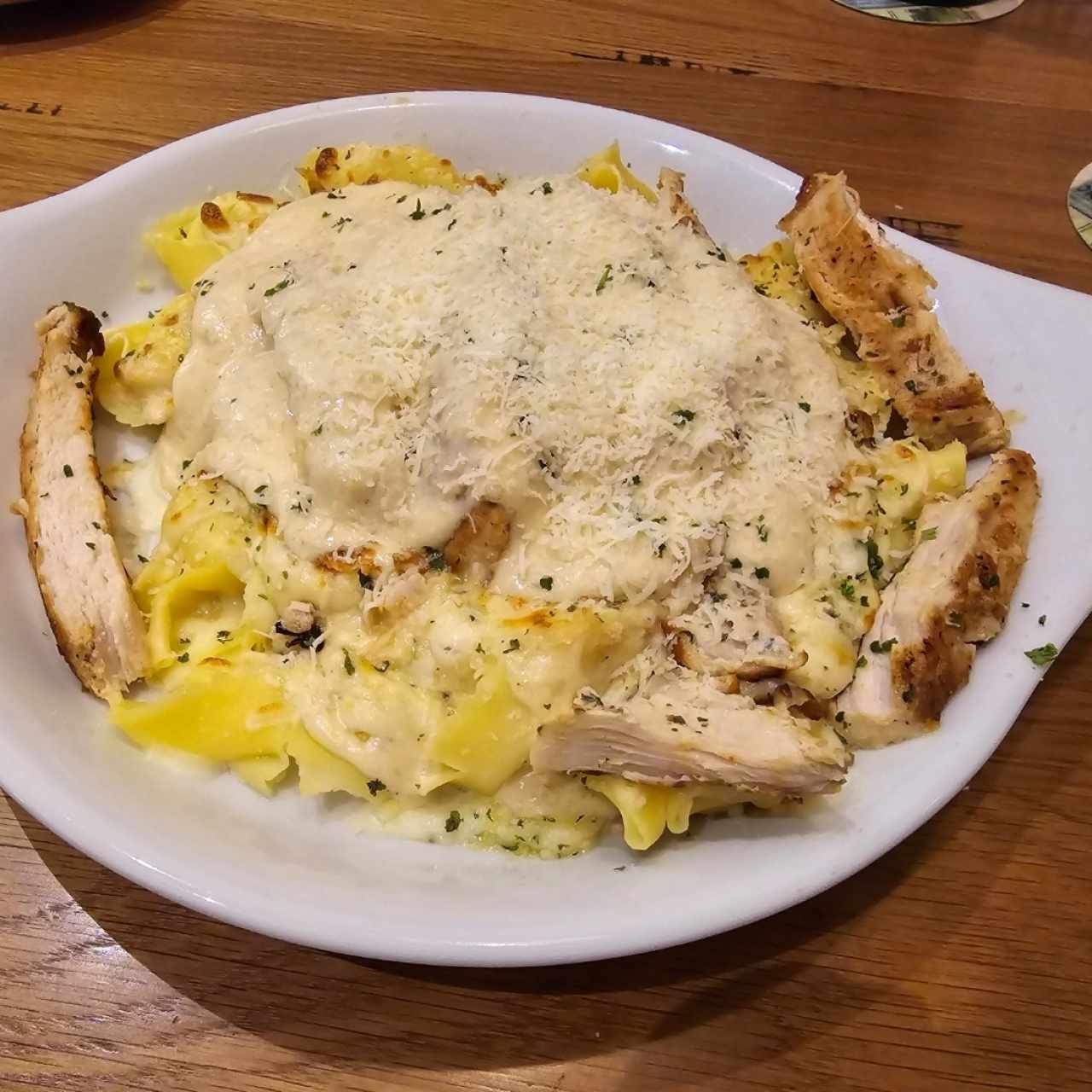 Asiago Tortelloni Alfredo With Grilled Chicken