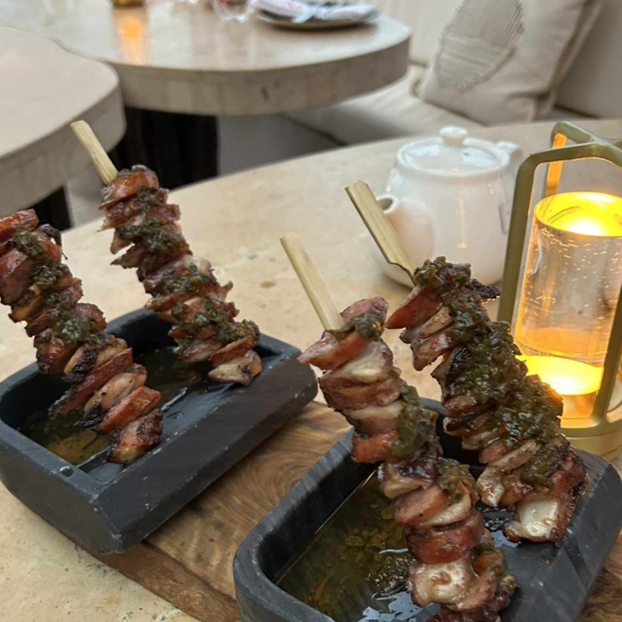 BROCHETA DE PULPO Y CHORIZO