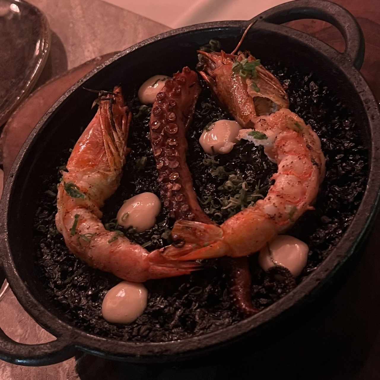 ARROZ NEGRO DE PULPO Y LANGOSTINO