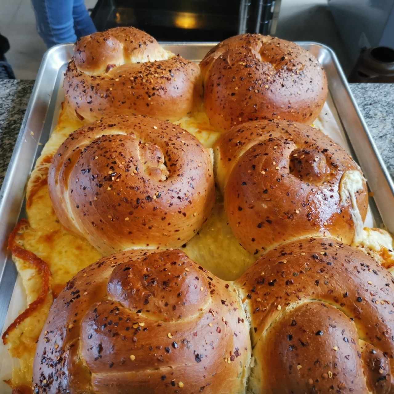 Pan de queso con pepper.