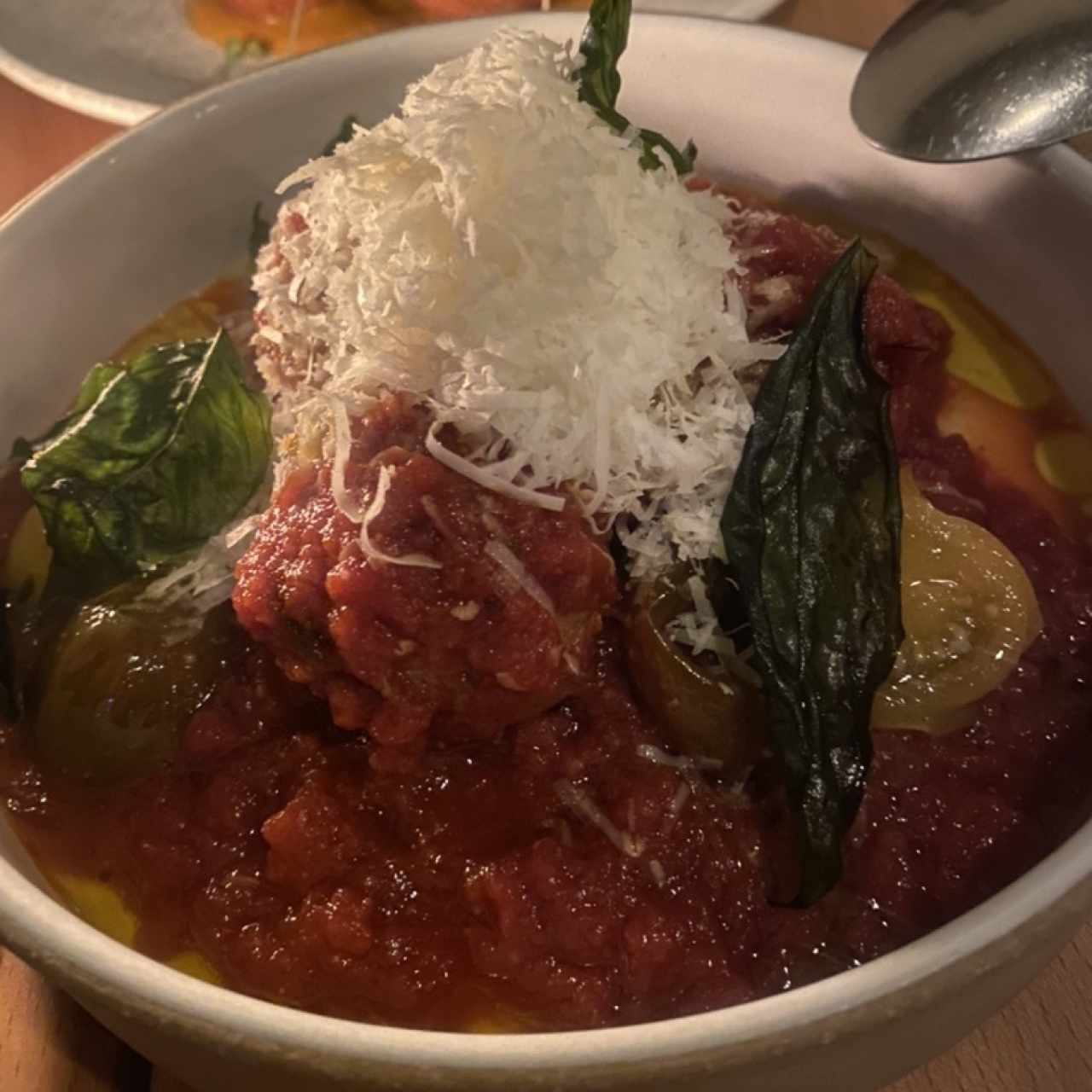 Lunch- Antipasti - Polpette,Pomodorini e Pecorino