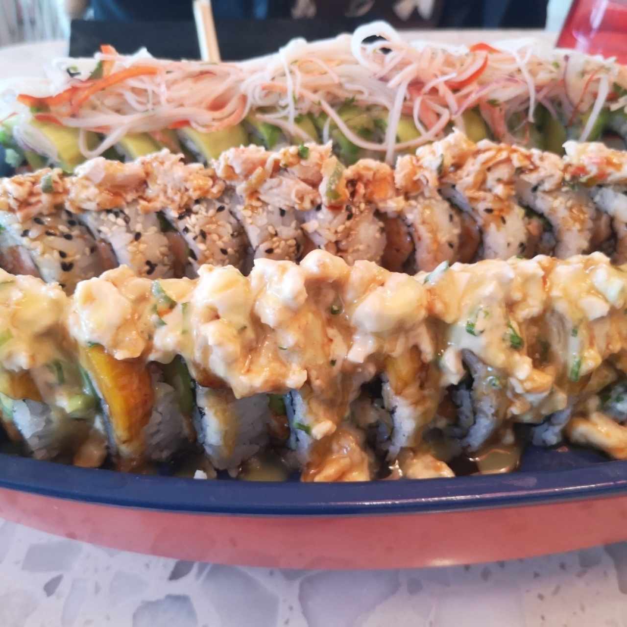 Ceviche roll, Arigato roll, Istmo roll