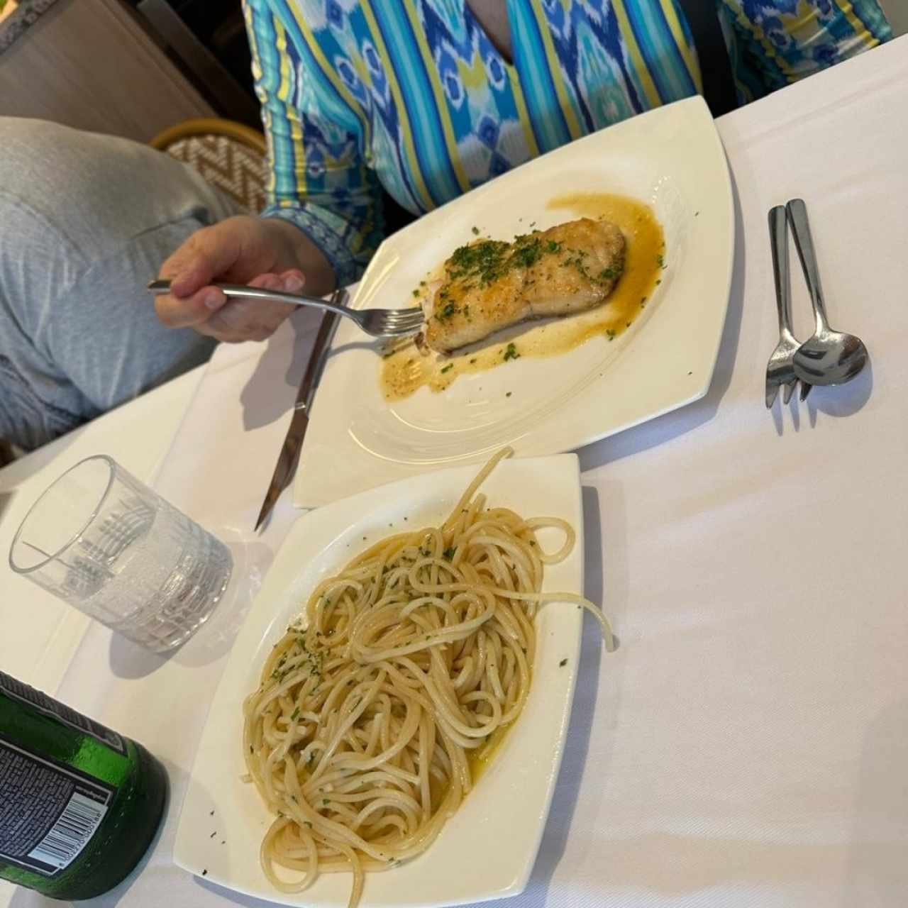 Salmone alla Griglia con Spaghetti al Limone e Pistacchio