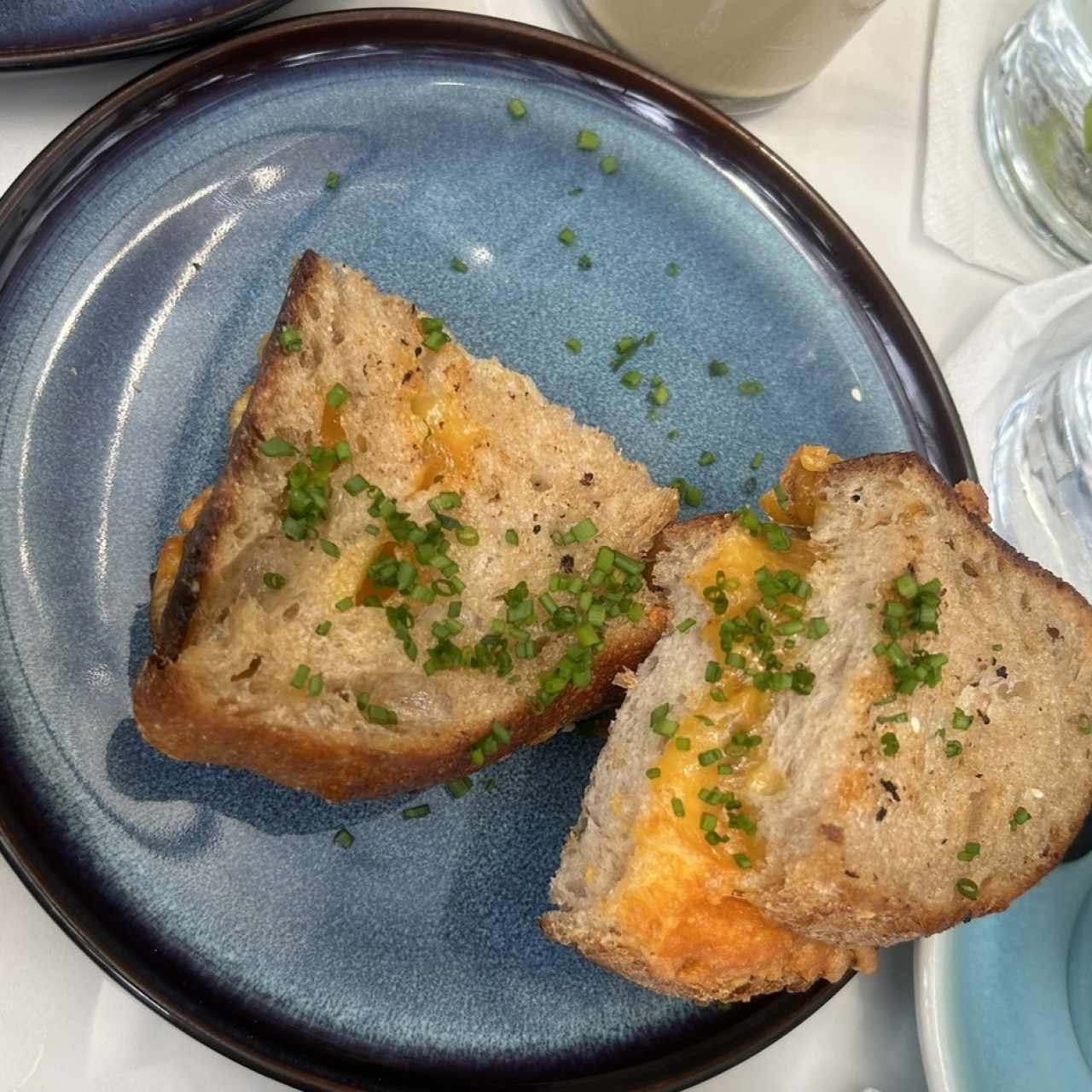 Grilled cheese and candied pumpkin sandwich