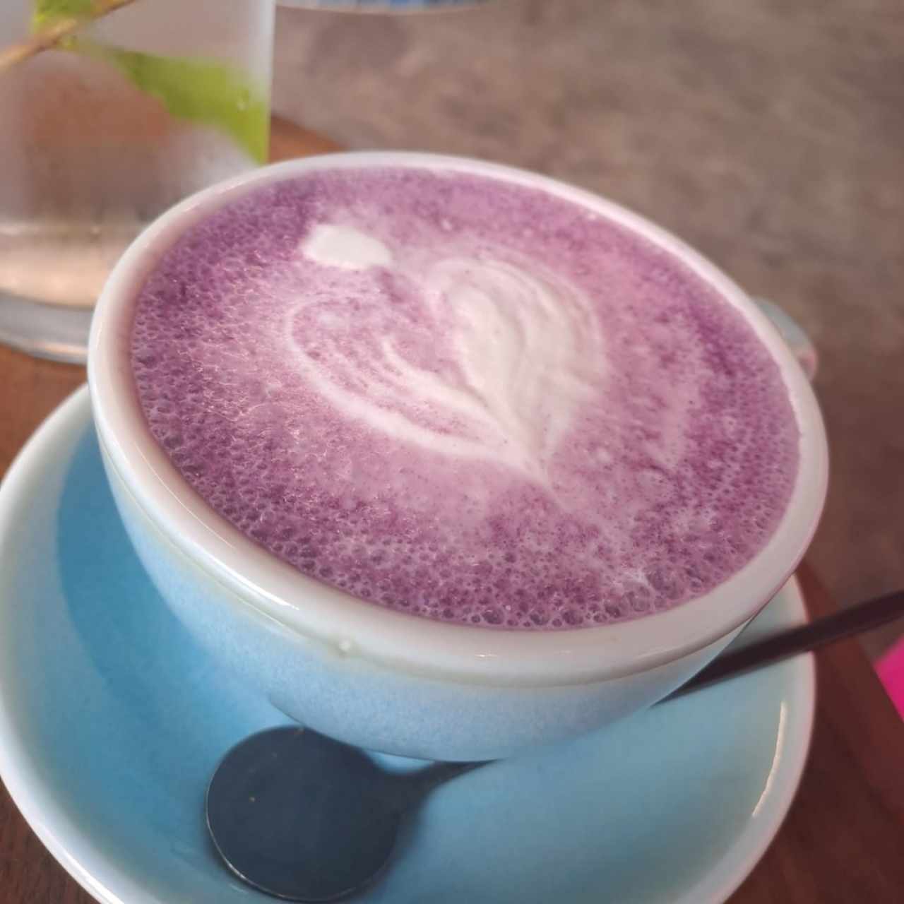 Taro latte hot $5