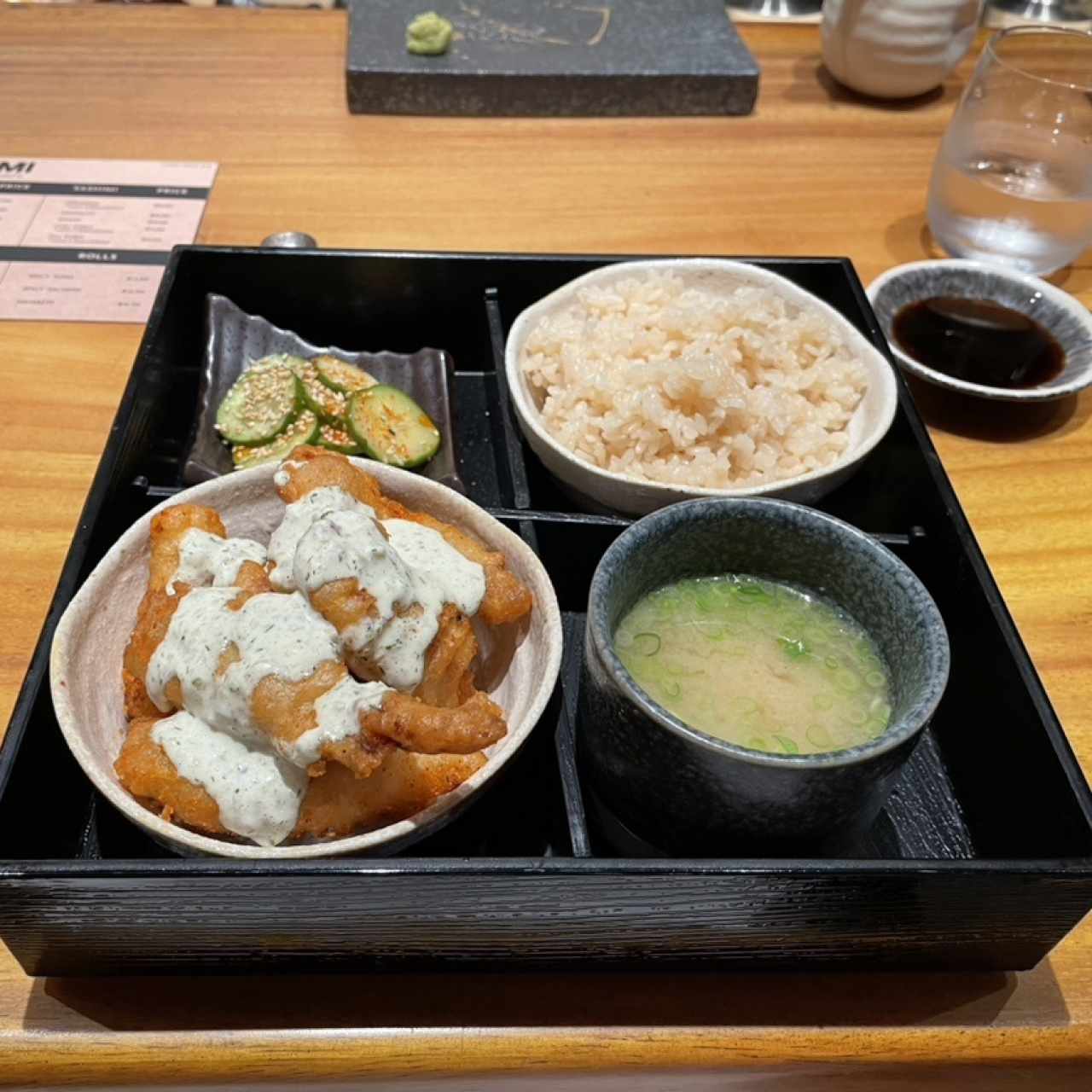 Bento box Fish tempura