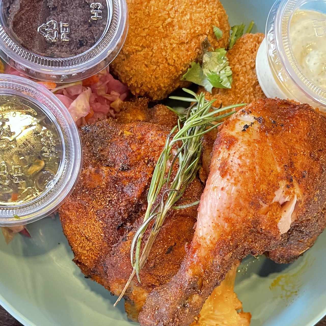 Sweet rub con croquetas de plátano 