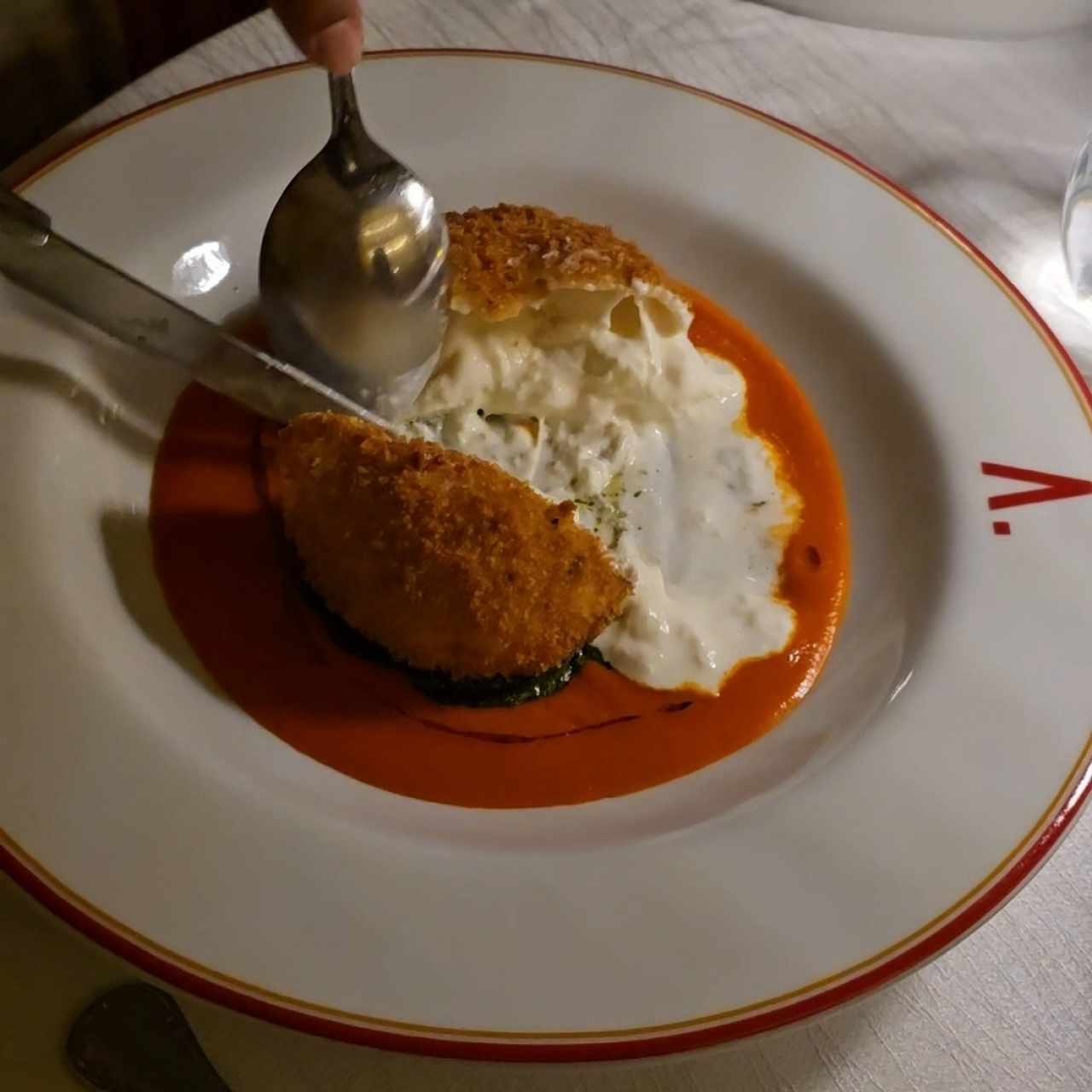 Burrata frita