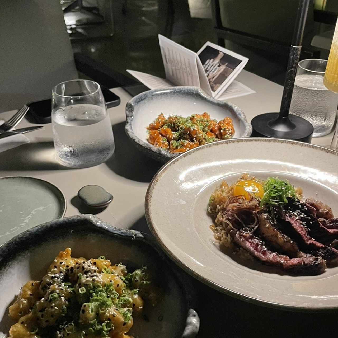 Ribeye wild rice + camarones tempura