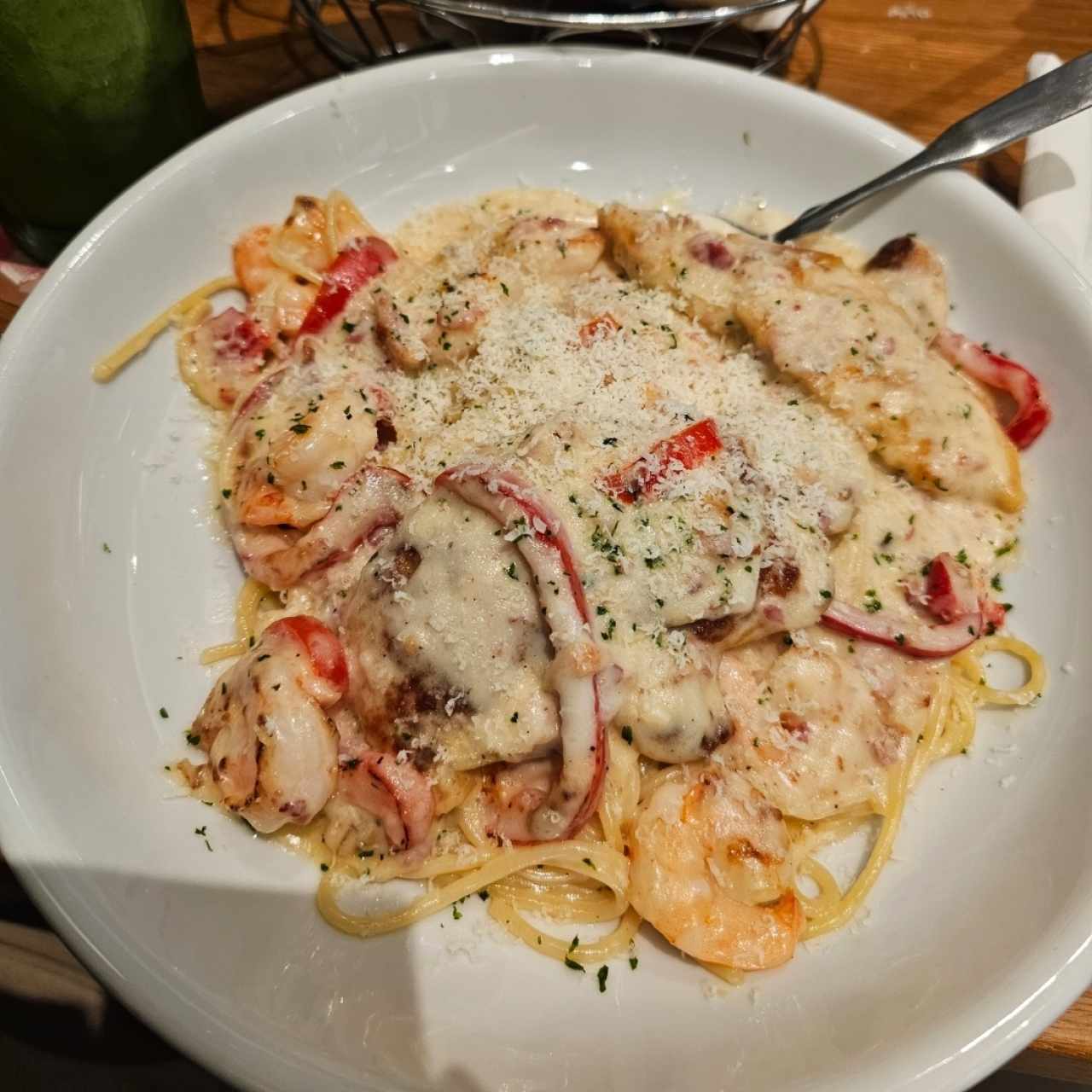 Chicken and Shrimp Pasta