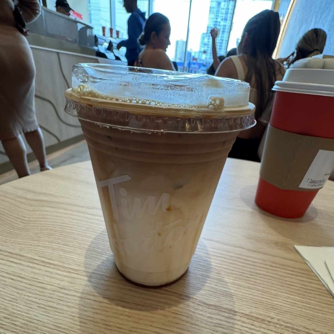 Caramel ice latte 